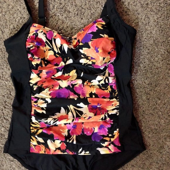 Tropical Escape Swimsuit Womens 12 Used Floral One Piece - Picture 11 of 16